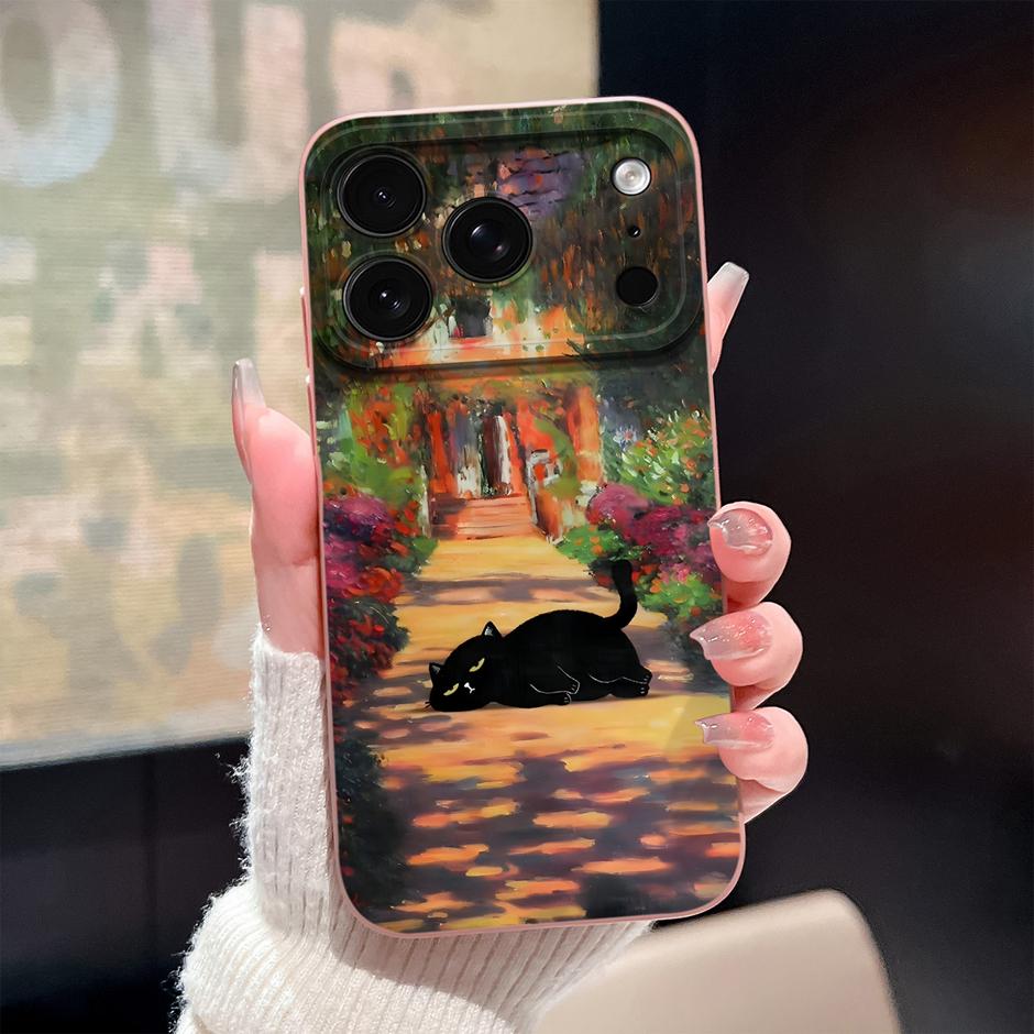 Cute Cartoon Cat Case For iPhone 17 Pro Max Air Soft Liquid Silicone Protection Bumper Cover For iPhone17 17Pro Max 17Air Fundas