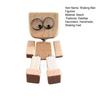 Shaking Wooden Man Figurine Handmade Shaking Feet Wooden Doll Car Dashboard Desktop Decoration Ornament