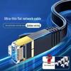 Ultra-Thin Cat 6 Flat Gigabit Network Cable for Router, TV, and Computer Connections