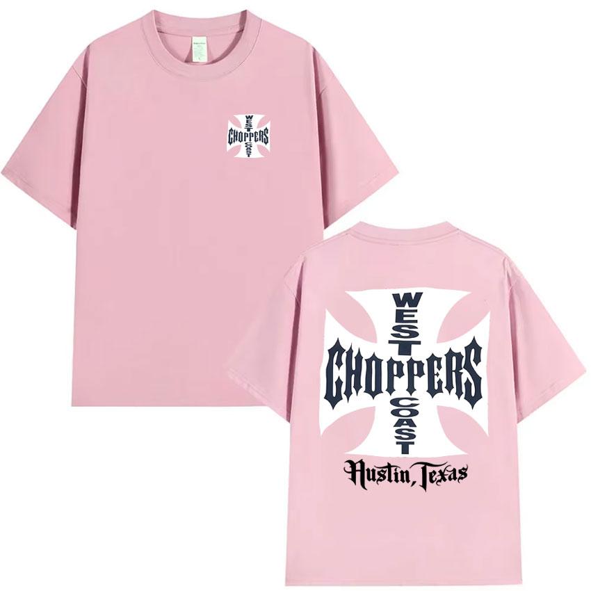 West Coast Choppers Поп-графика Футболка Летняя Высококачественная Футболка Мужская Хлопок Повседневная С коротким рукавом Круглый вырез Y2K Футболка Уличная одежда