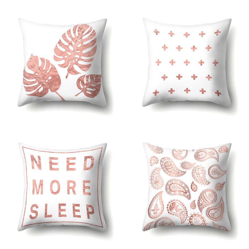 Polyester Pillowcase Automobile Decoration Home Printed Pillowcase Car Cushion Cover Bedside Pillowcase