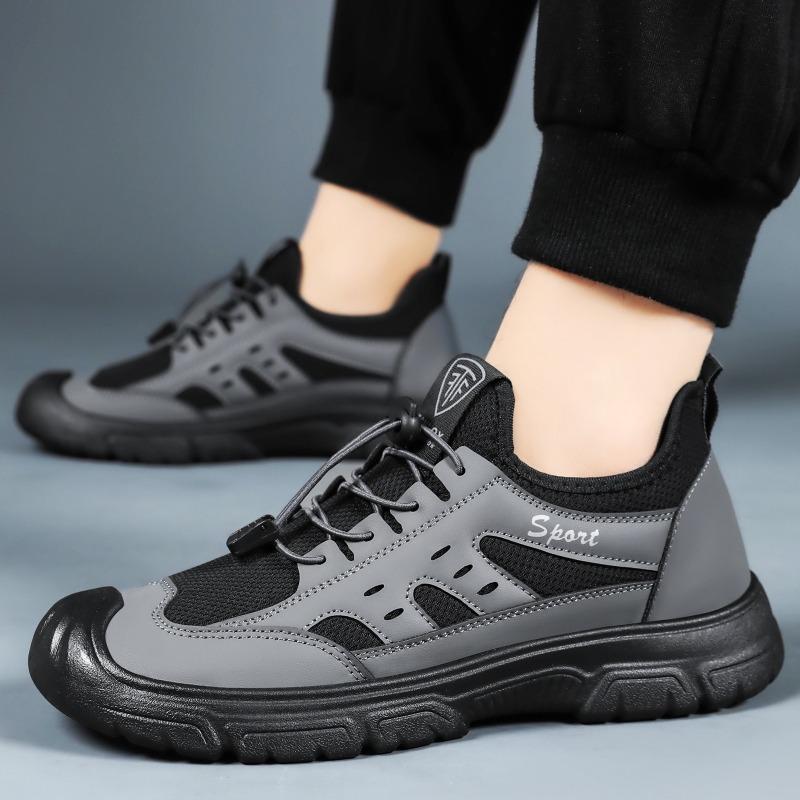Breathable Mens Casual Tooling Shoes Outdoor Comfortable Hiking Shoes Outdoor Lightweight Soft-soled Walking Shoes Sneakers