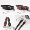 Simple Style Womens Slim Pu Leather Waist Belt With Metal Clasp For Fashion And Work