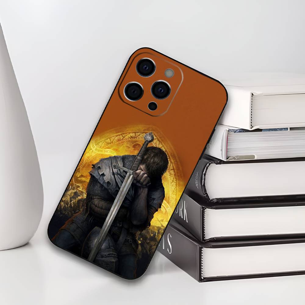 K-Kingdom C-Come D-Deliverance Phone Case For iPhone 17,16,15,14,13,12,11 Plus,Pro Max,XS,Soft Silicone Black Cover