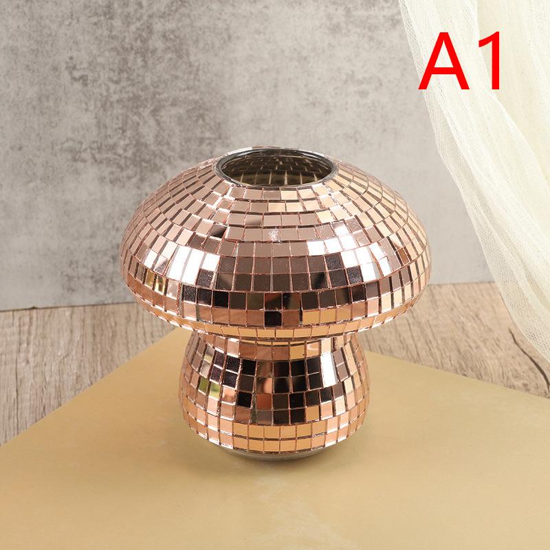 Disco Mushrooms Bedroom Decoration Mirror Vase Mushroom Modern Home Decor Party Decorations Retro Home Decor