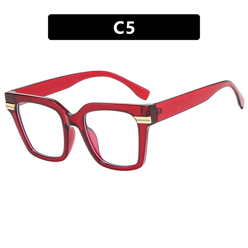 Thick Frame Oversized Square Reading Glasses Women Men Blue Light Protection Big Black Eyeglasses Transparent Computer Glasses