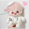 Idol Doll Clothes, Soft White Cardigan, Cotton Doll, 20cm Non-attribute Doll Props, Popular Toys for Korean Children