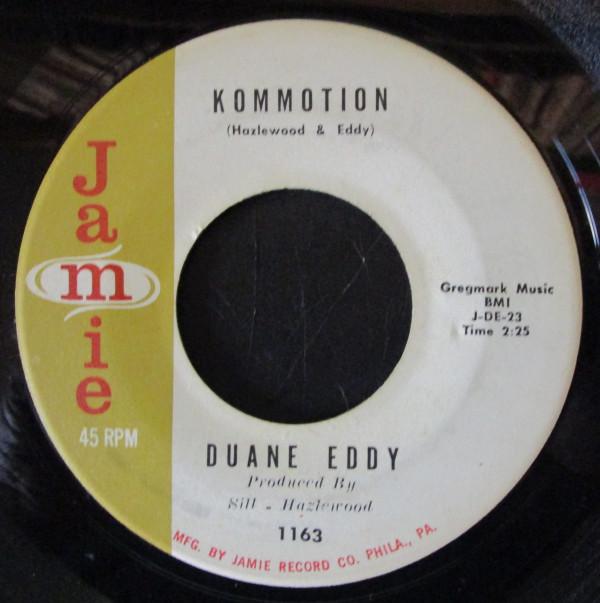 7-дюймовая пластинка DUANE EDDY Kommotion Theme For Moon Children 1163 Jamie 1960 США Рок Б/у