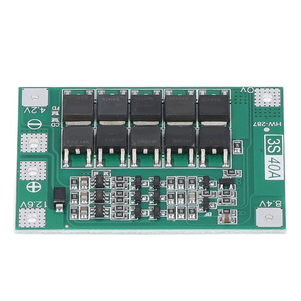 Плата защиты аккумулятора 3S 40A 18650 Литиевый элемент Модуль балансирующей зарядки 12,6 В?13.6V