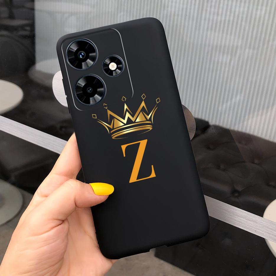 For Infinix Hot 30 Case X6831 Cute Crown Letters Cover Soft Silicone Phone Case For Infinix Hot 30i Hot30 Play NFC Fundas Bumper