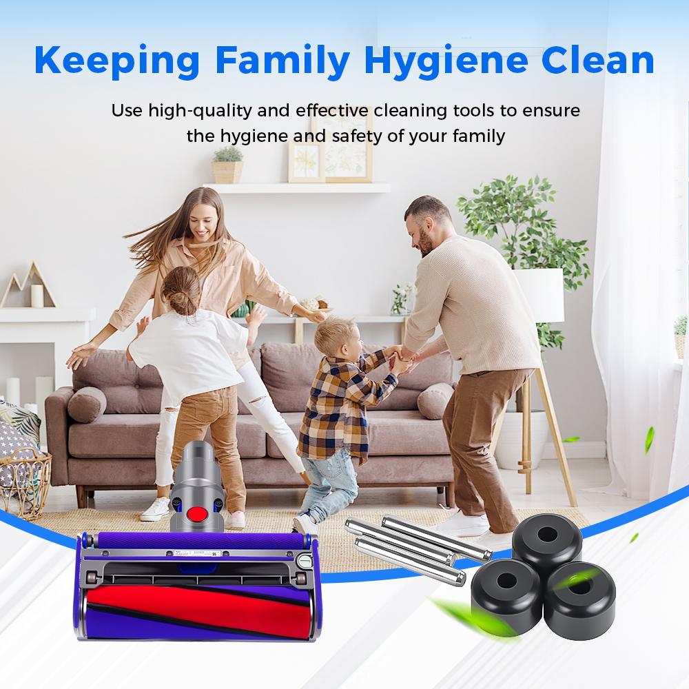 Мягкие колеса для роликовой щетки пылесосов Dyson V6 V7 V8 V10 V11 V15 Запасные части для мягкой роликовой головки Маленькие колеса Аксессуары Часть