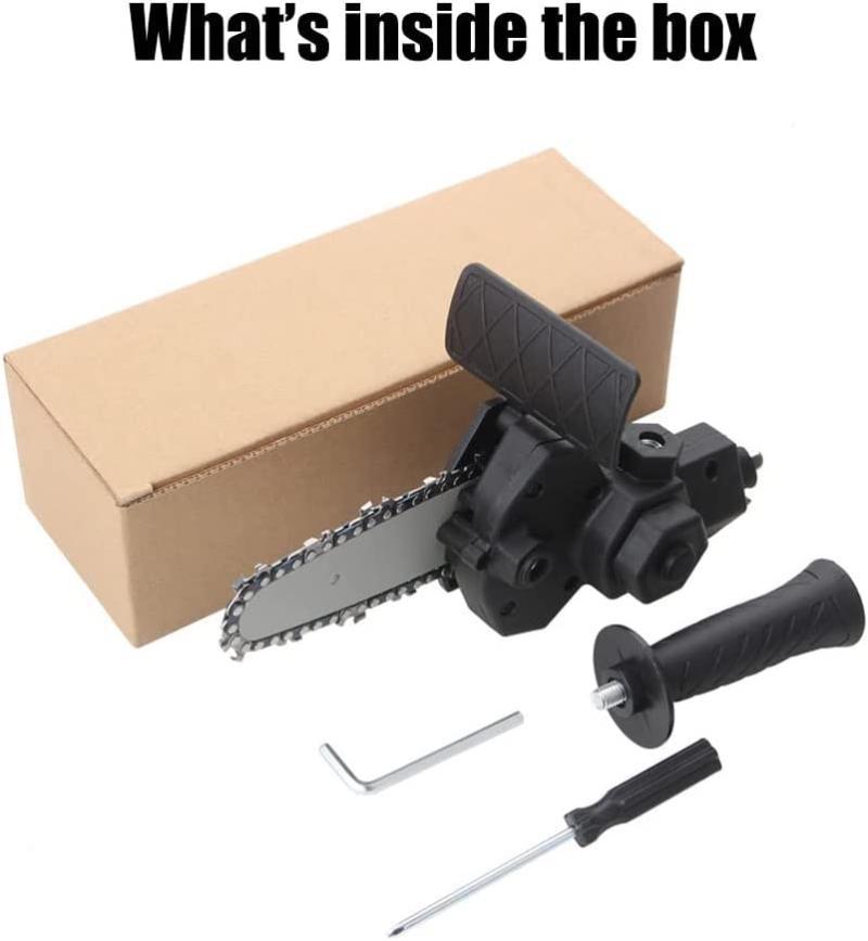 4-дюймовая насадка для бензопилы, кронштейн для ручной бензопилы, совместимый с электрической дрелью 1/4–1/2 дюйма для обрезки ветвей деревьев, резки древесины