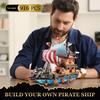 Набор строительных блоков «Пиратский корабль», сборные кирпичики, игрушки со светодиодными кирпичиками, модель, детский подарок на день рождения, Рождество