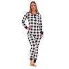Keanu Womens/Ladies Buffalo Check Thermal Long Pyjama Set