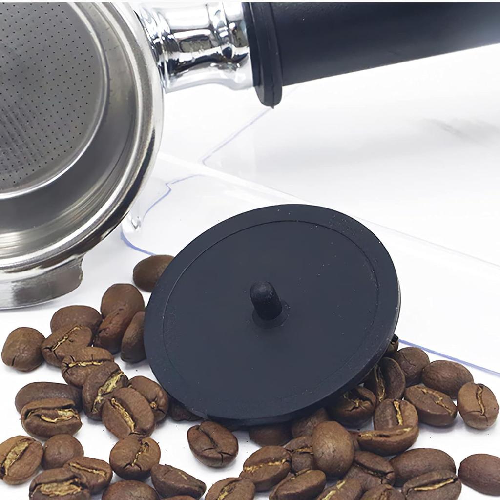 2Pcs Blind Filter Backflush Disk, 50MM Coffee Machine Rubber Blanking Disc for Backflushing Espresso Machines Cleaning