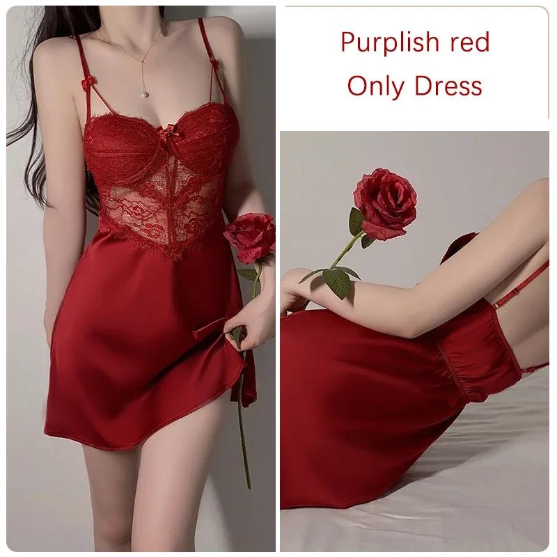 Удобная пижама женская сексуальная кружевная ночная рубашка с подкладкой для груди женская новая ночная рубашка на подтяжках халат домашний комплект