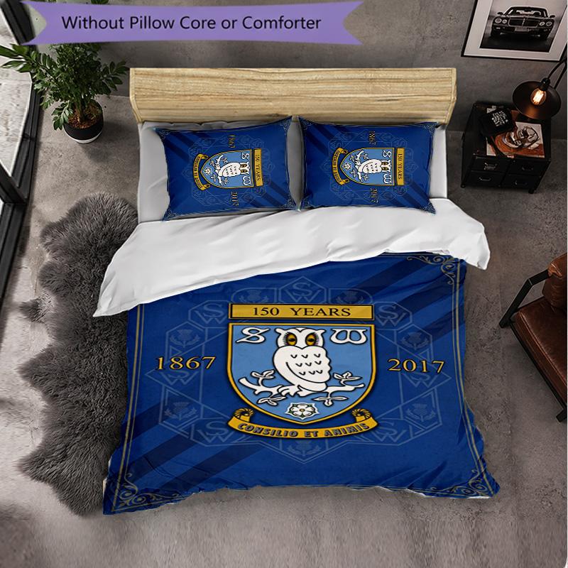Sheffield Wednesday Themed Bedding 3Pcs Duvet Cover Set Decorative Bed Linen For Teen Room Home Decoration