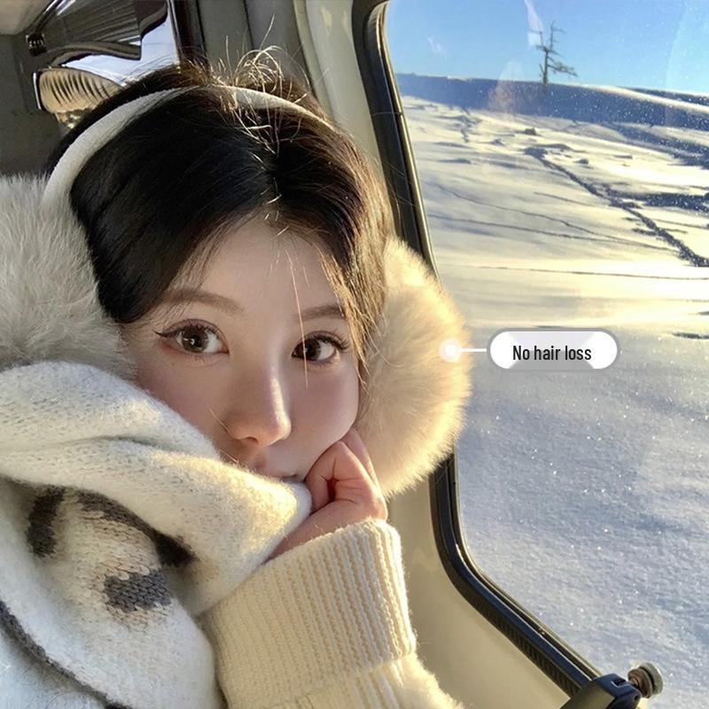 High-Density Fleece Earmuffs - Thick & Long Plush Winter Ear Warmers, Windproof for Northern Outdoor Use