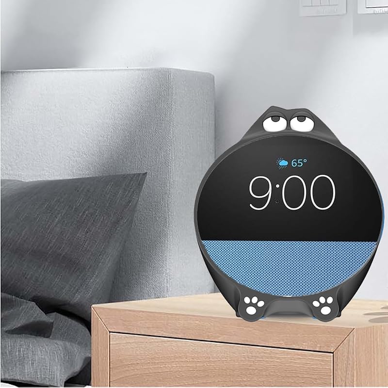 (Выпущено в 2024 году) Для Echo Spot чехол Чехол [HNWEIWEI] силиконовый чехол для хранения Полная защита Полностью защищенный тип крышки Защита от царапин Защита от пыли