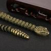 Brass Cobra Snake Animal Statue Small Sculpture 3D Tabletop Home Decor Gift