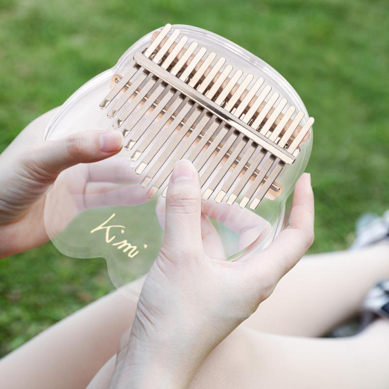 Горячий! Милое кошачье когти в форме 17 клавиш Калимба, акриловое пианино для большого пальца, прозрачный клавишный инструмент с тюнером