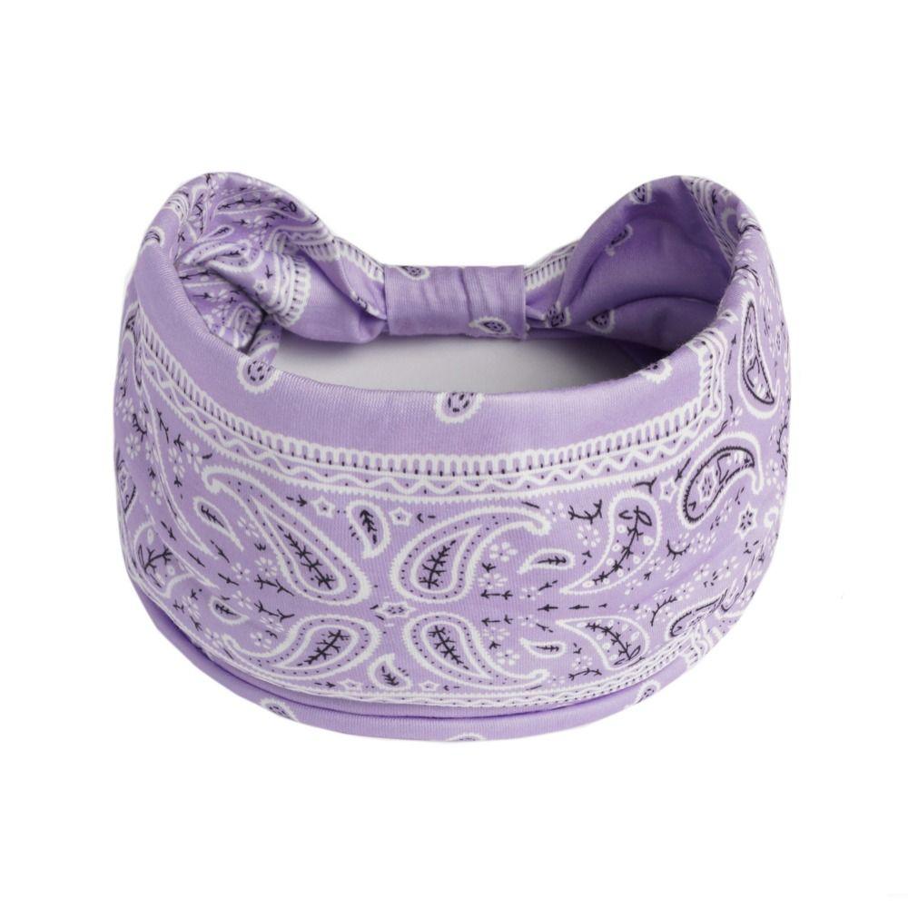 Wide Edge Yoga Headband Elastic Sports Sweatband Bowknot Turbans Floral Bandanas Headband Hiking