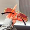Безрамочные скошенные солнцезащитные очки «Лягушачьи глаза» с градиентным цветом, защита от УФ-лучей, солнцезащитные очки оверсайз