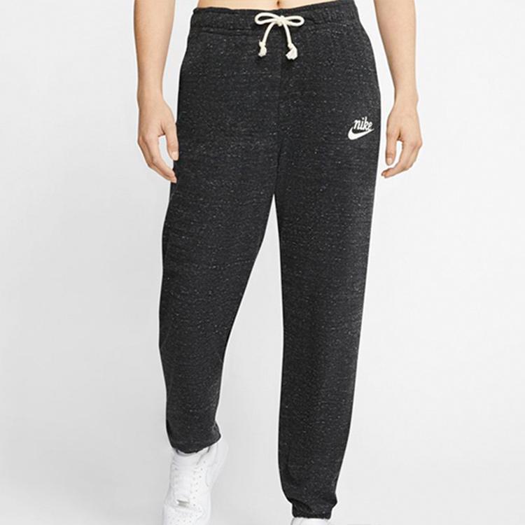 Nike Спортивные спортивные винтажные повседневные брюки средней посадки женские плавки черные CJ1795-010