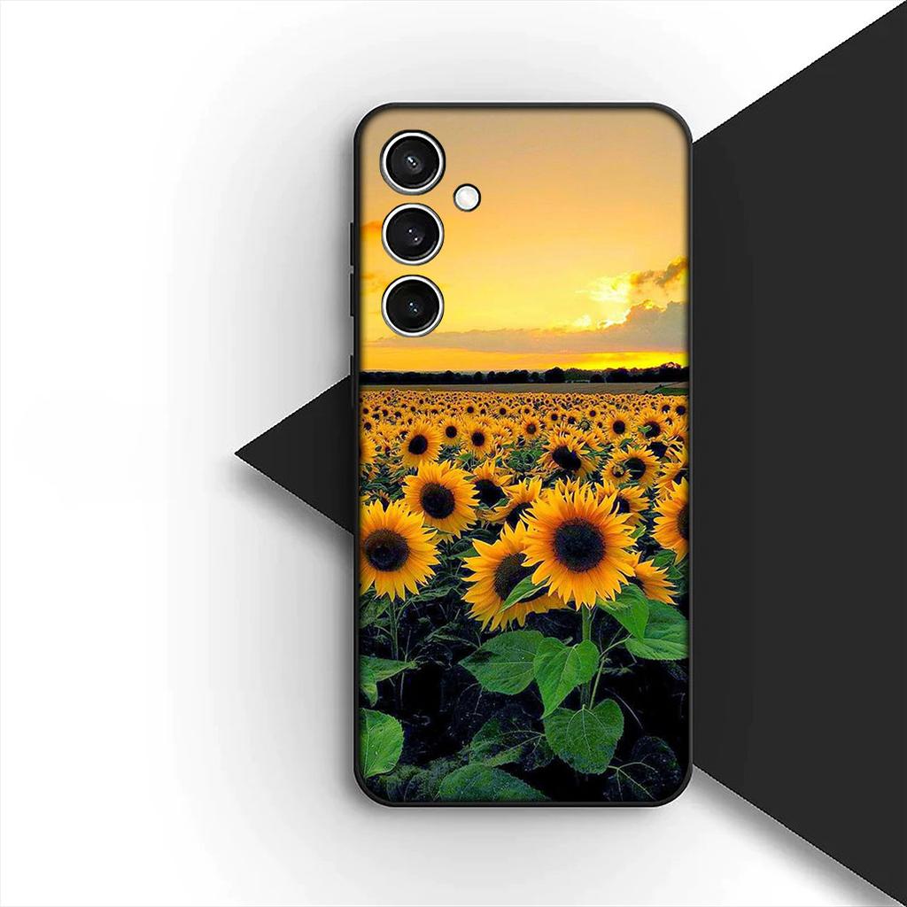 Cover for Samsung Galaxy A35 A36 A55 A26 A05 A06 A14 A50 A51 A53 A54 A12 A13 A23 Phone Case Sunflower Yellow Flower Butterfly