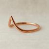 Pure Copper V Shape Ring, Handmade Copper Ring, Arched Ring for Women, Gift for Mother