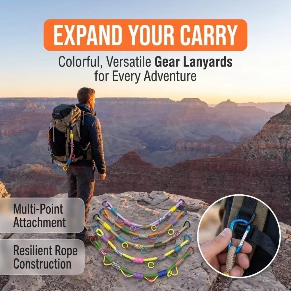 Multi-hanging Points Backpack Extension Lanyard Anti-lost Mountaineering Rope Mountaineering