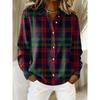 Женская рубашка с лацканом и кардиган, однотонный трикотаж, 3D-принт, Рождество, Осень, Зима