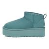 UGG Кожа спилка коровы Однотонные Толстая подошва Повседневные Универсальные Удобные Короткие Зимние ботинки Женские ботинки 1135092-DEE