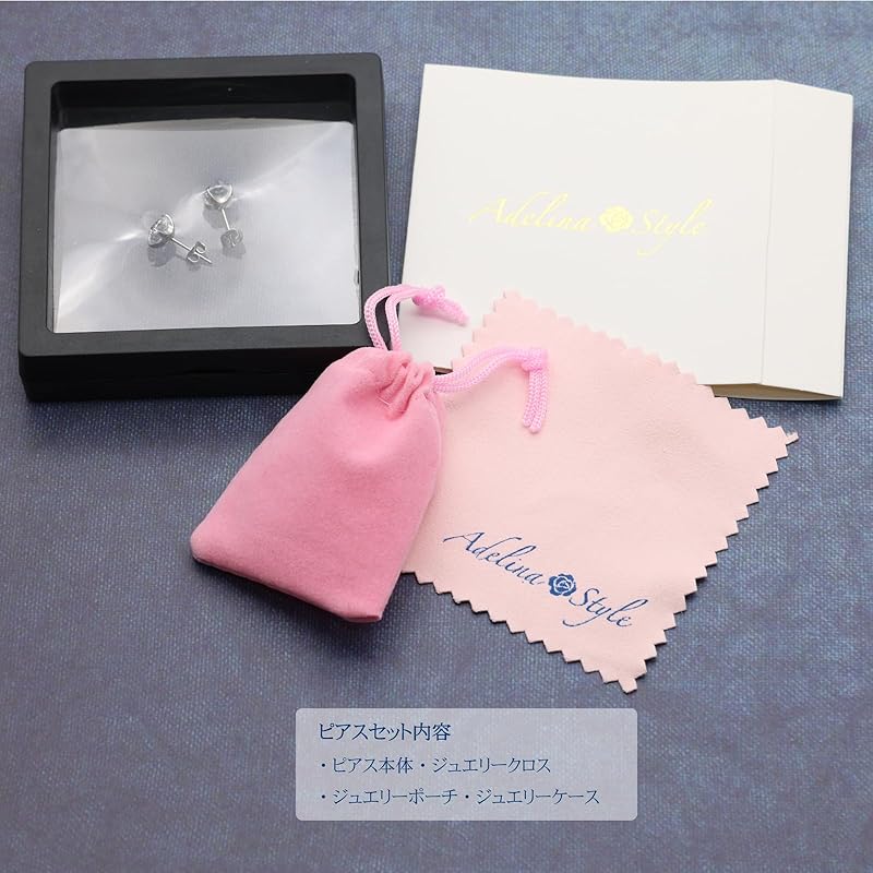 [Adelina Style] Pure Titanium Stud Earrings Popularity Leave It On Screw Type Catch Men's Ladies 1 Pair AAAAA Cubic Zirconia 20G Compatible with Metal