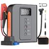 Автомобильный пусковой аппарат 10000 мАч с компрессором, насос для шин 150 PSI, USB-зарядное устройство, светодиодный фонарь для автомобилей