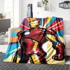 Iron Man Heroic Armor Flannel Blanket Super Soft Warm Cozy Blanket For Sofa Bed Office Travel Allseason Home Decor Gift