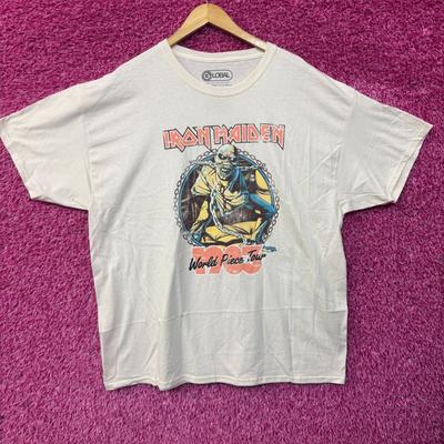 Футболка с изображением группы Iron Maiden, тур World Piece 1983, Хэви-метал