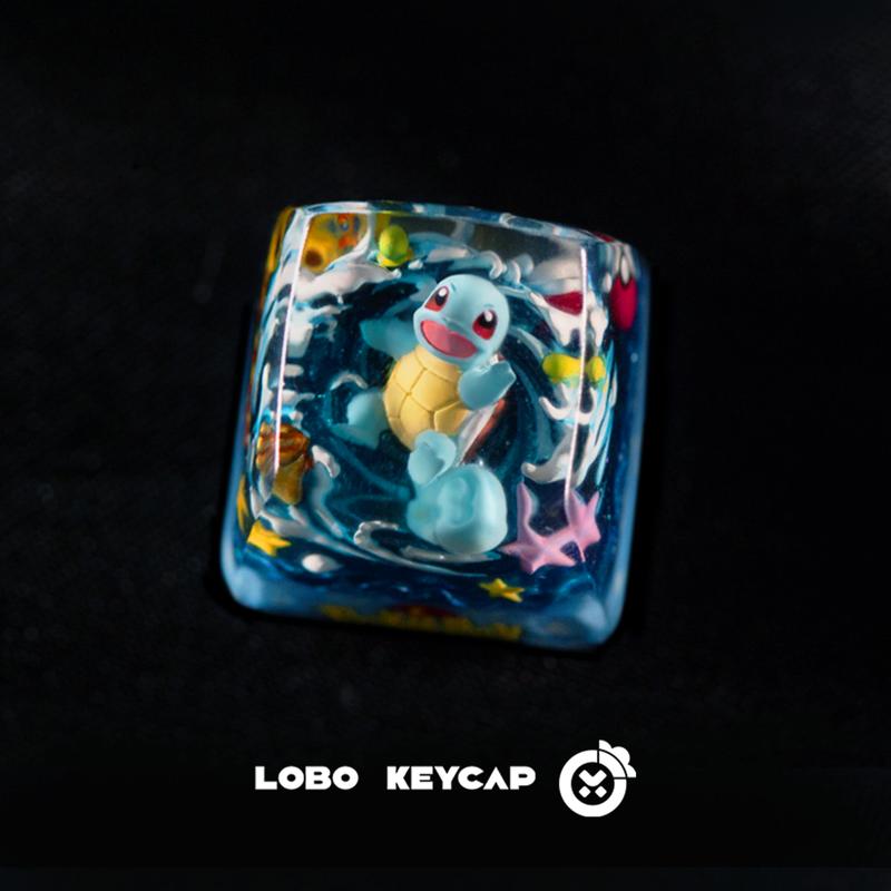 Ключевая клавиша для механической клавиатуры Pokemon Squirtle Bulbasaur ESC Милая смола Термоусадочная форма Капельная смола Клавиши Аниме Периферийные аксессуары