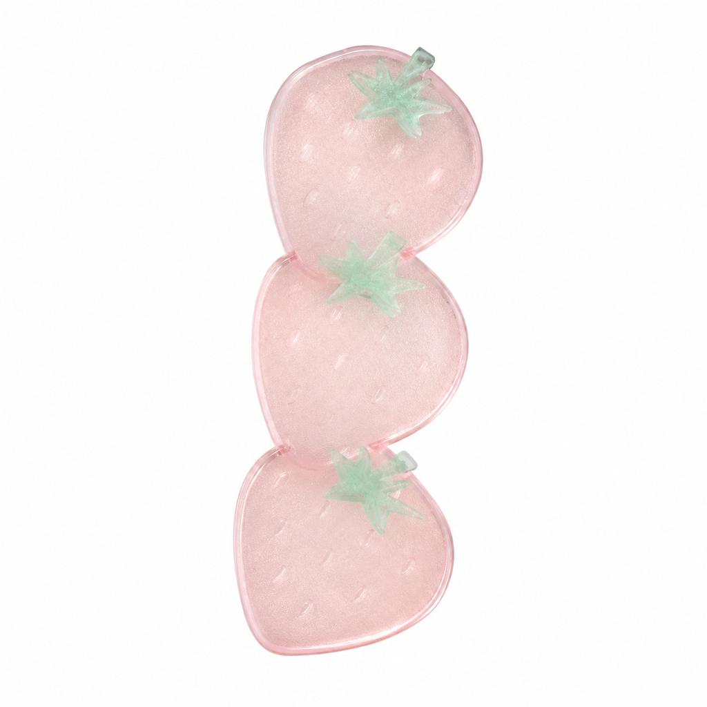 Cute Pink Strawberry Acrylic Bookmark Clear Frosted Page Markers Book Reading Accessories