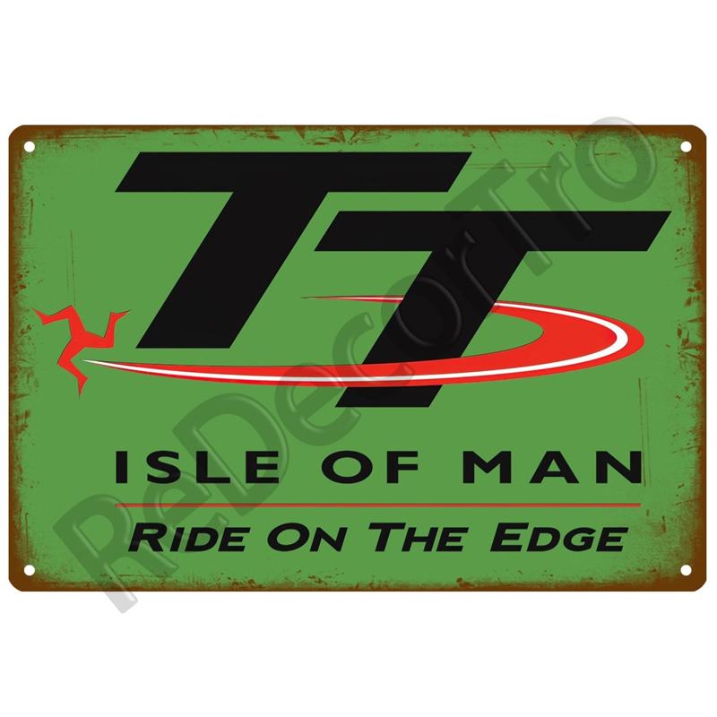 TT Races Vintage Wall Poster Vintage Retro Wall House Restaurant Decoration Plaque Metal Wall Decor Art Metal Sign Tin Sign ISLE