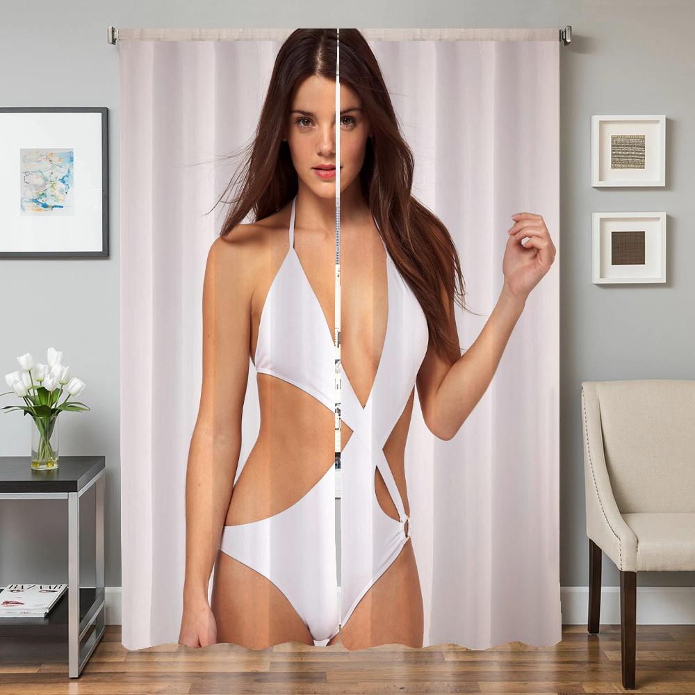 Домашний интерьер Кухня Шторы для гостиной 2 шт. Затемняющие шторы Дверные занавески Красота Спальня Украшения Раздела Тень