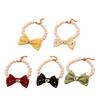 Faux Pearl Pet Collar Necklace with Bow for Dogs Cats Fancy Cat Wedding Collar Jewelry for Girl Cats Dogs Accessories