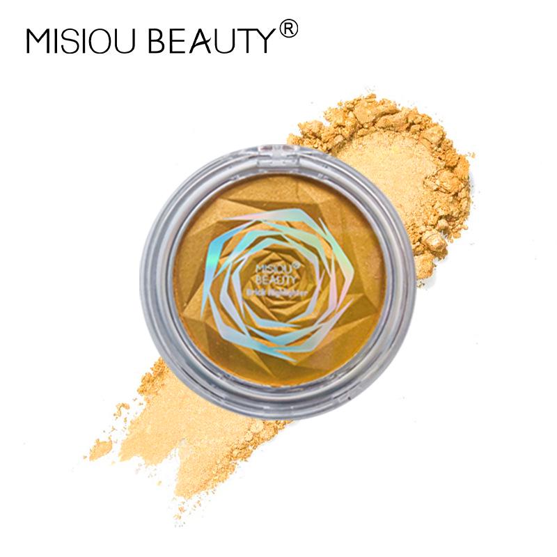 Rose Diamond Highlighter Blush & Contour Palette: 3D Pearlescent Face & Eye Brightener