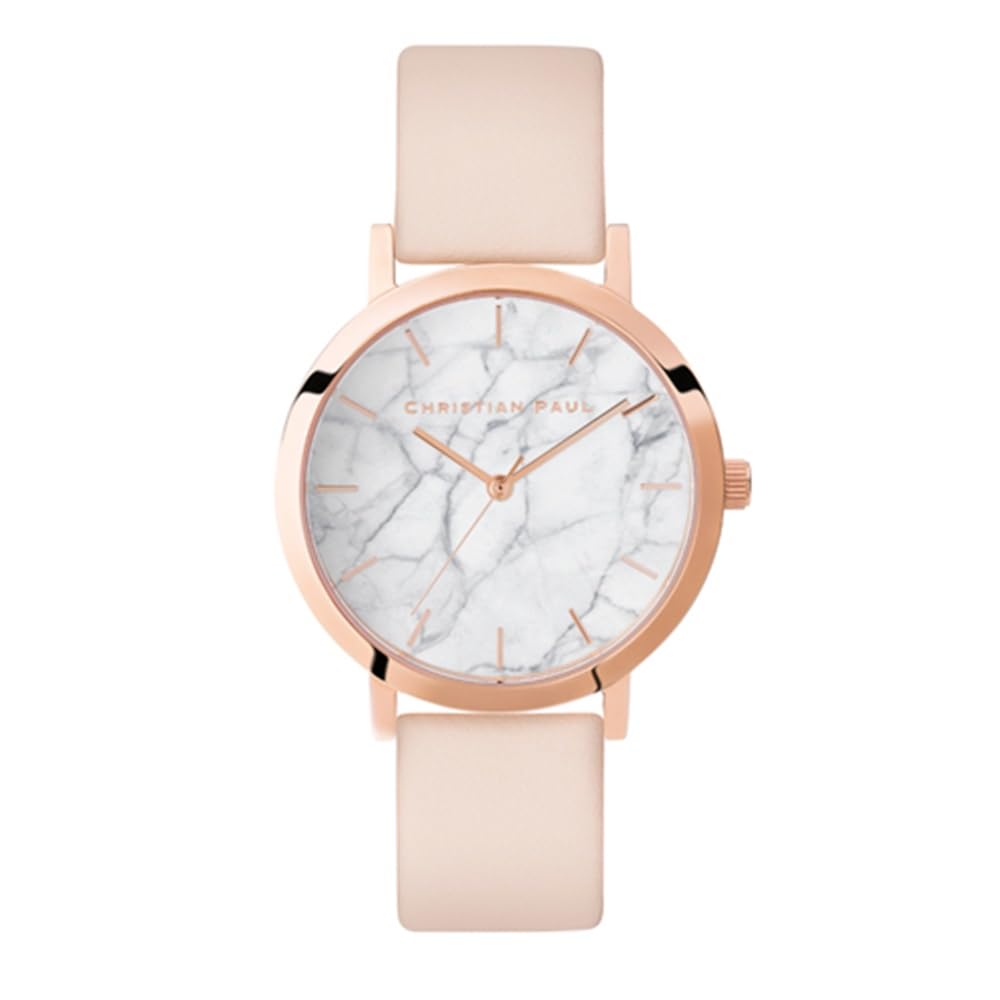 Пара часов Коробка для хранения часов Пара часов Темно-синий нежно-розовый кожаный ремень [Christian Paul] Мужские женские M006NVSPG-ML02PCPG []