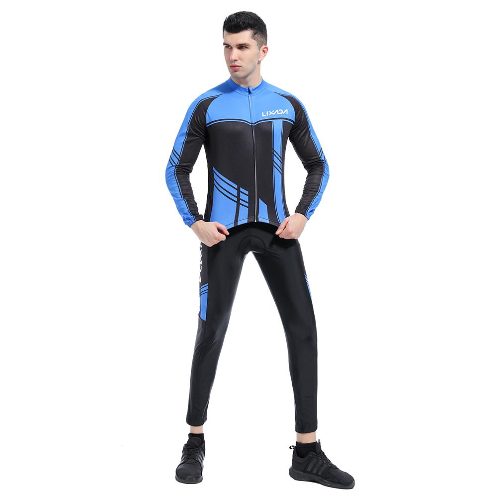 Lixada Мужской комплект одежды для велоспорта, осенне-зимний ветрозащитный трикотаж с длинными рукавами, пальто, куртка