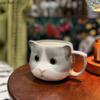 Мультяшная Кошка Чашка Керамическая Кружка Ручная Роспись Кофейная Кружка Парные Стаканы для Воды Офисные Кружки для Послеобеденного Чая Кружки для Завтрака Кружка для Молока