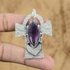 Natural African Amethyst Gemstone Jewelry 925 Sterling Silver Pendant For Women