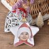 Christmas Tree Hanging Ball Decoration Star Shape Round Photo Ball DIY Valentine's Day Xmas Party Store Home Window Ornament