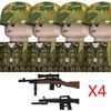 Нетоксичные Moc Вторая мировая война Война во Вьетнаме Военные Солдаты Строительные Блоки Вьетнамская Американская Армия Шлемы Пехоты Оружие Кирпичики Игрушки Дети