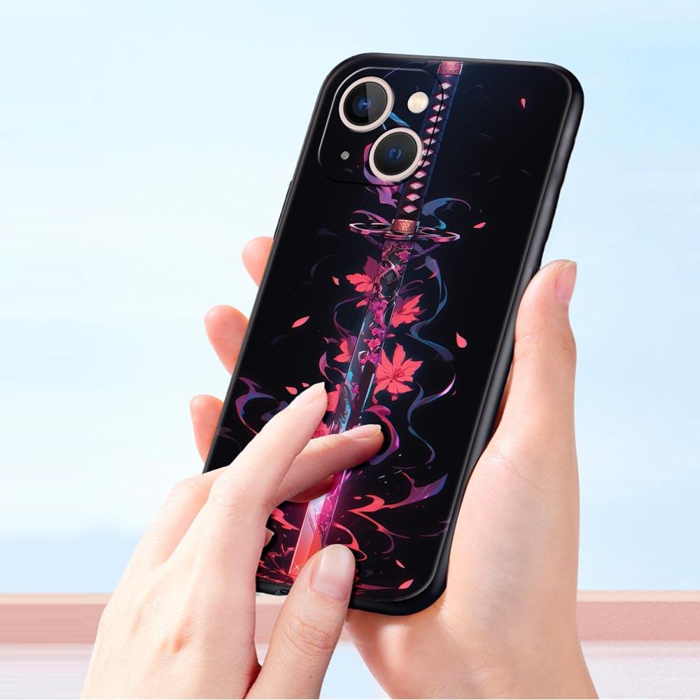 Креативный чехол-бампер 'Меч' для iPhone 17 16 15 14 13 12 Pro Max 11 Pro Max 17 AIR Plus Ударопрочный Мягкий ТПУ Сумки
